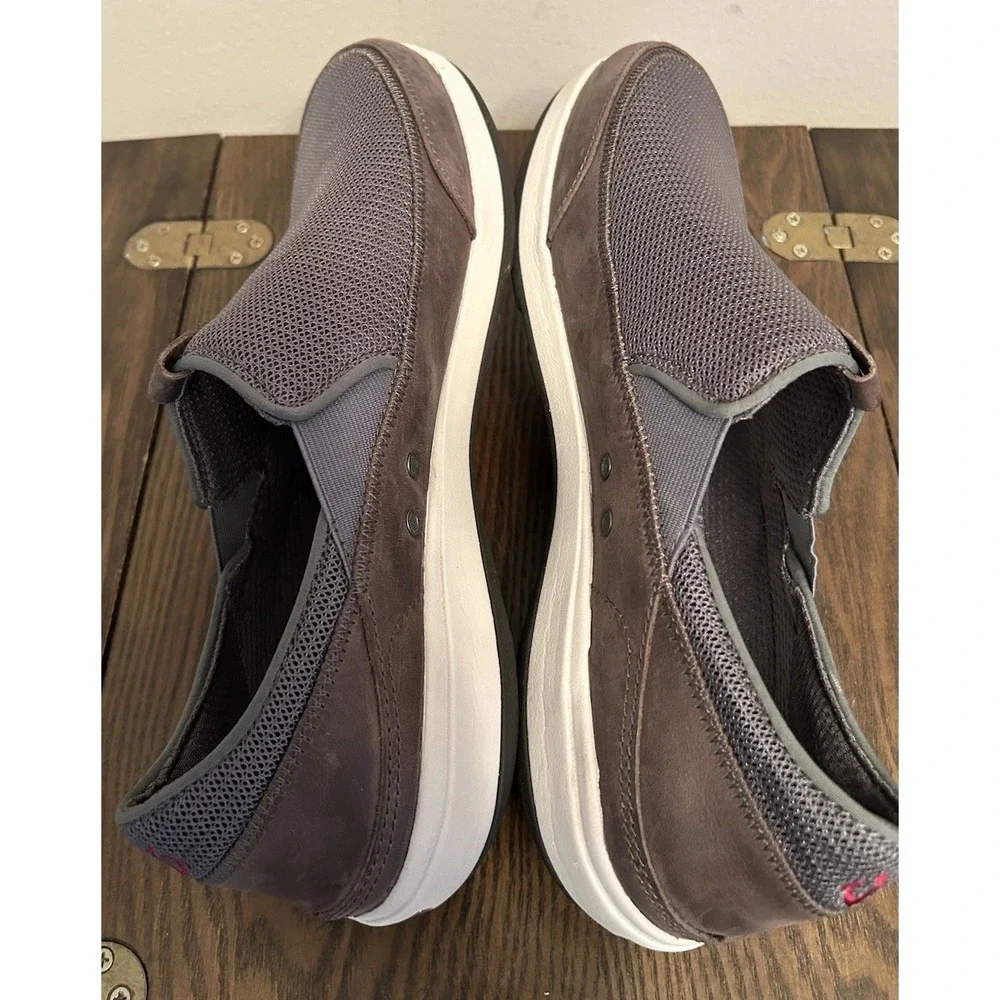Olukai Men's Makia Slip-on Sneaker‎ Charcoal/Charcoal Size 11 New INSOLES